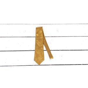 Mustard gold floral  Jacques Pierre vintage neck tie